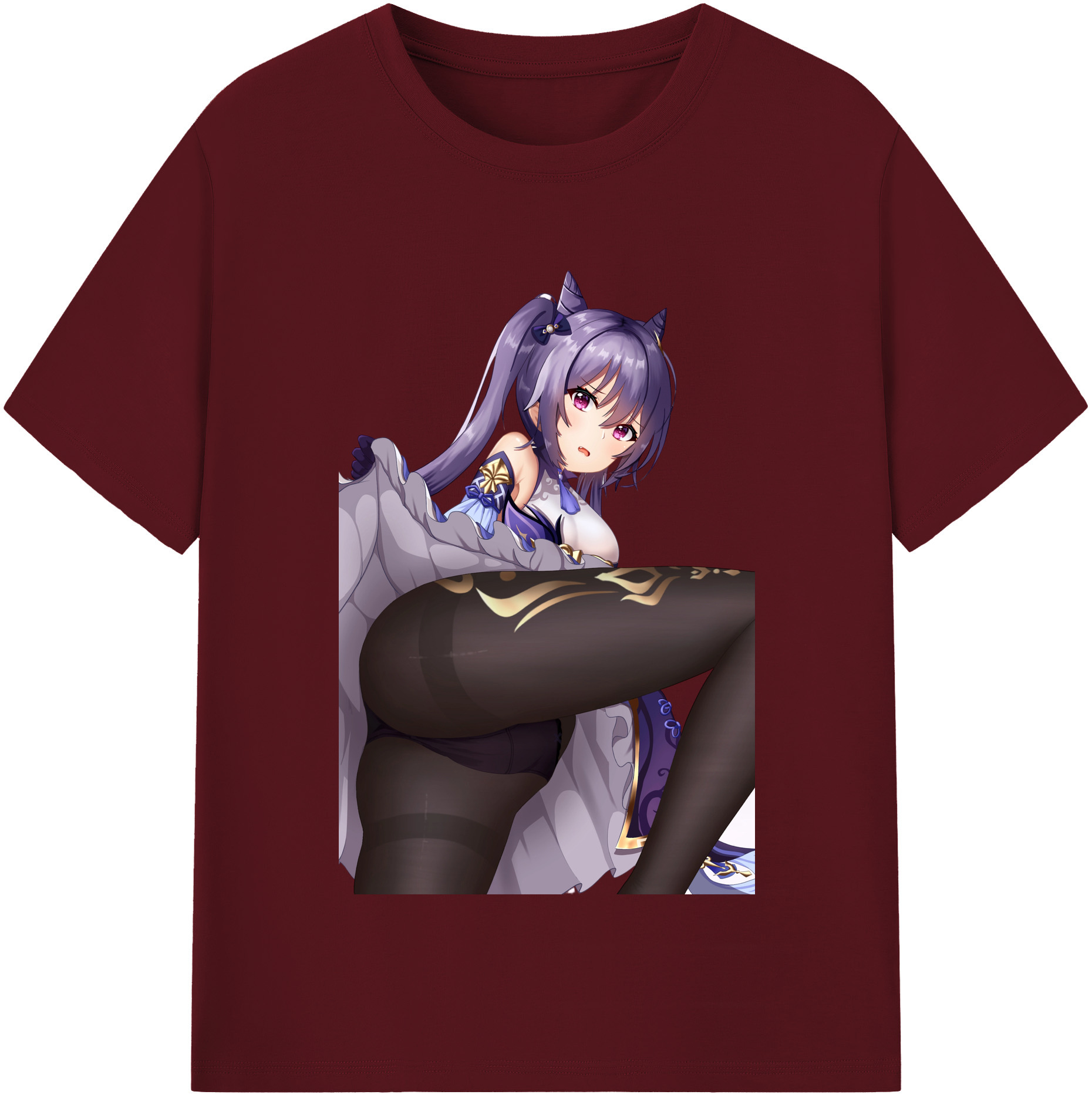 げんし神 刻晴 こくせい genshin Kokusei 綿100％半袖Tシャツ（フロントプリント）